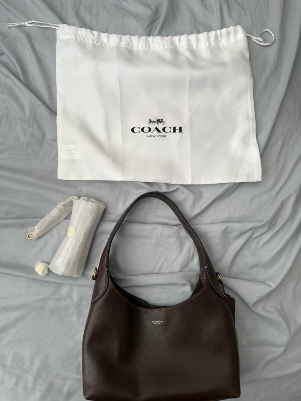 Coach Brooklyn 23 Brown Leather Shoulder Bag - Picture 7 of 8